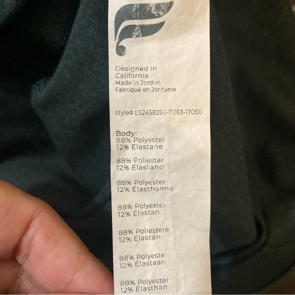 Fabletics Women’s Cloud Jersey Cropped Hoodie Everpine Heather Green Size Large - Picture 6 of 8